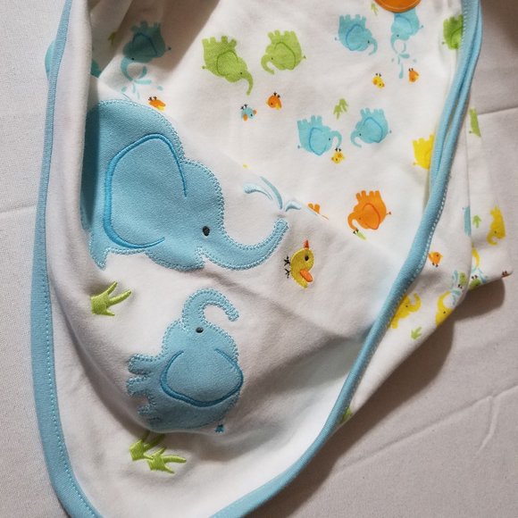 Gymboree Brand New Baby {Elephant Parade} 0-3 month NWT blanket, Sleeper & NWOT - Picture 2 of 8